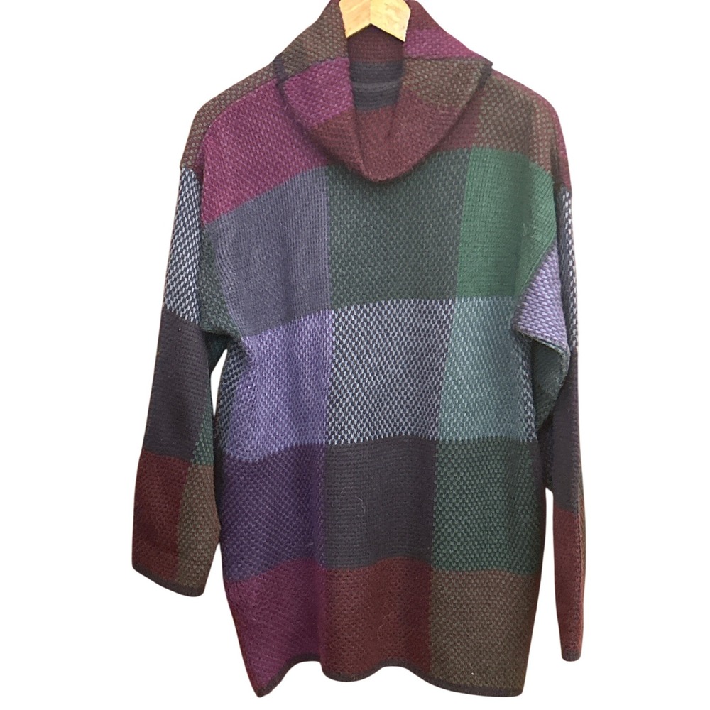 90s Vintage Collier Bay Patchwork Turtleneck Swea… - image 1